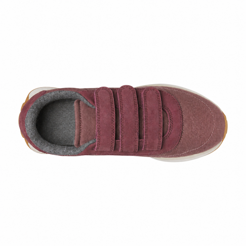 Burgundy Velcro Sneakers – Effortless Comfort